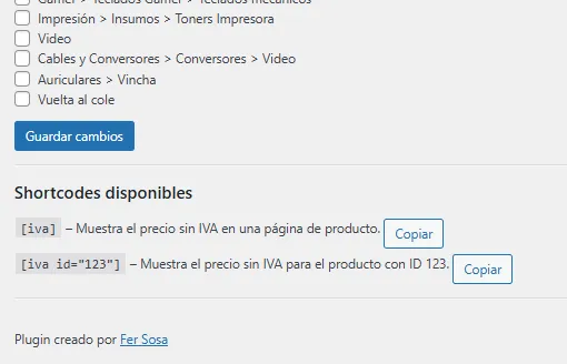 VAT by Product Argentina VAT – Plugin for WooCommerce