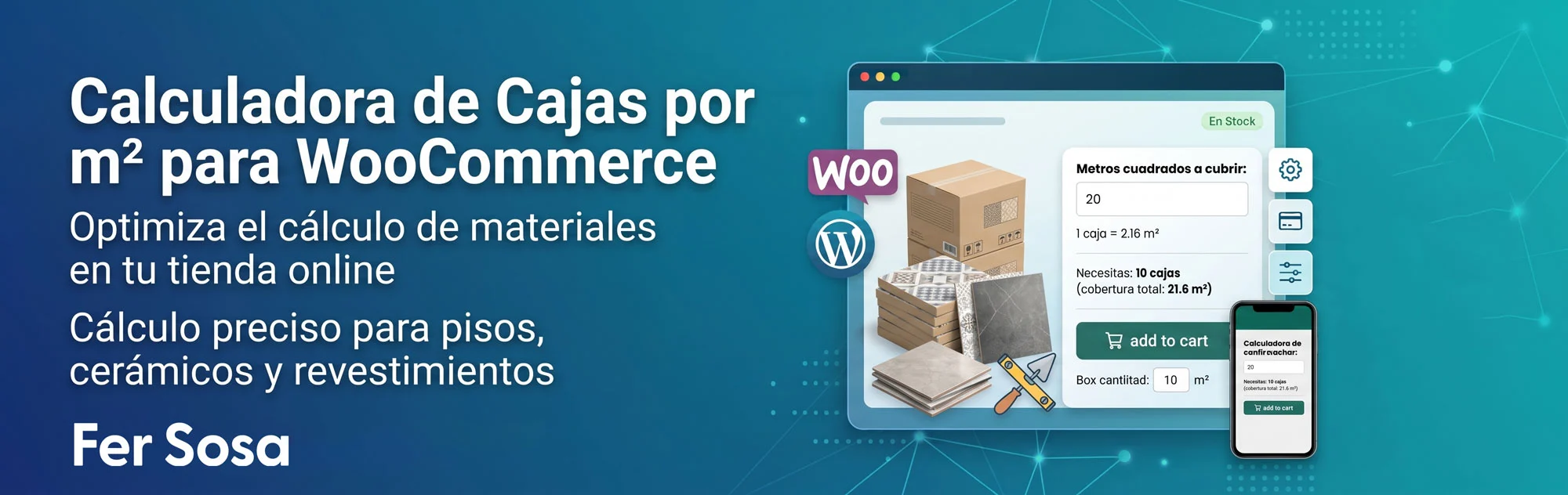 Calculadora de Cajas por m2 para WooCommerce