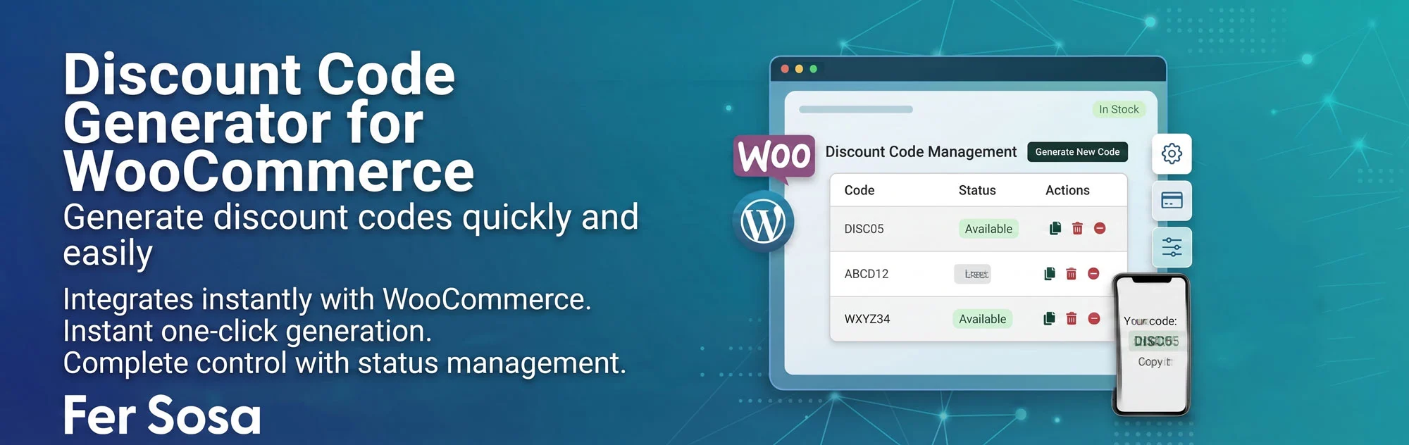 Discount Code Generator for WooCommerce